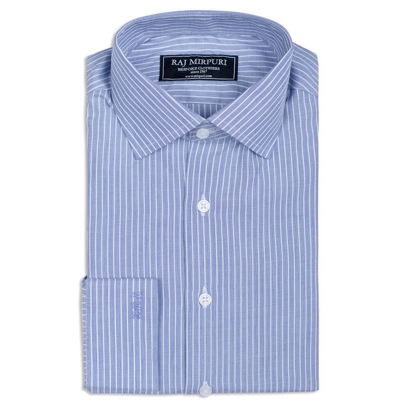 Bespoke - Blue & White Striped Shirt