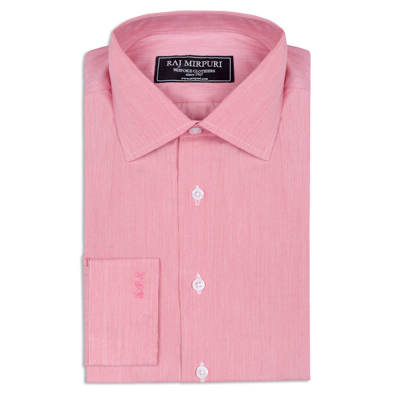 Bespoke - Red & White Hairline Striped Shirt
