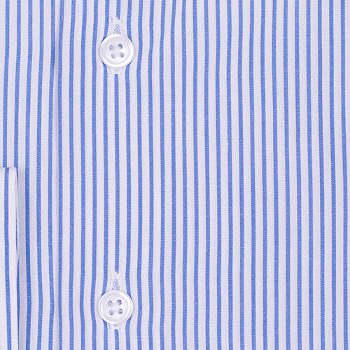Bespoke - White & Blue Striped Shirt