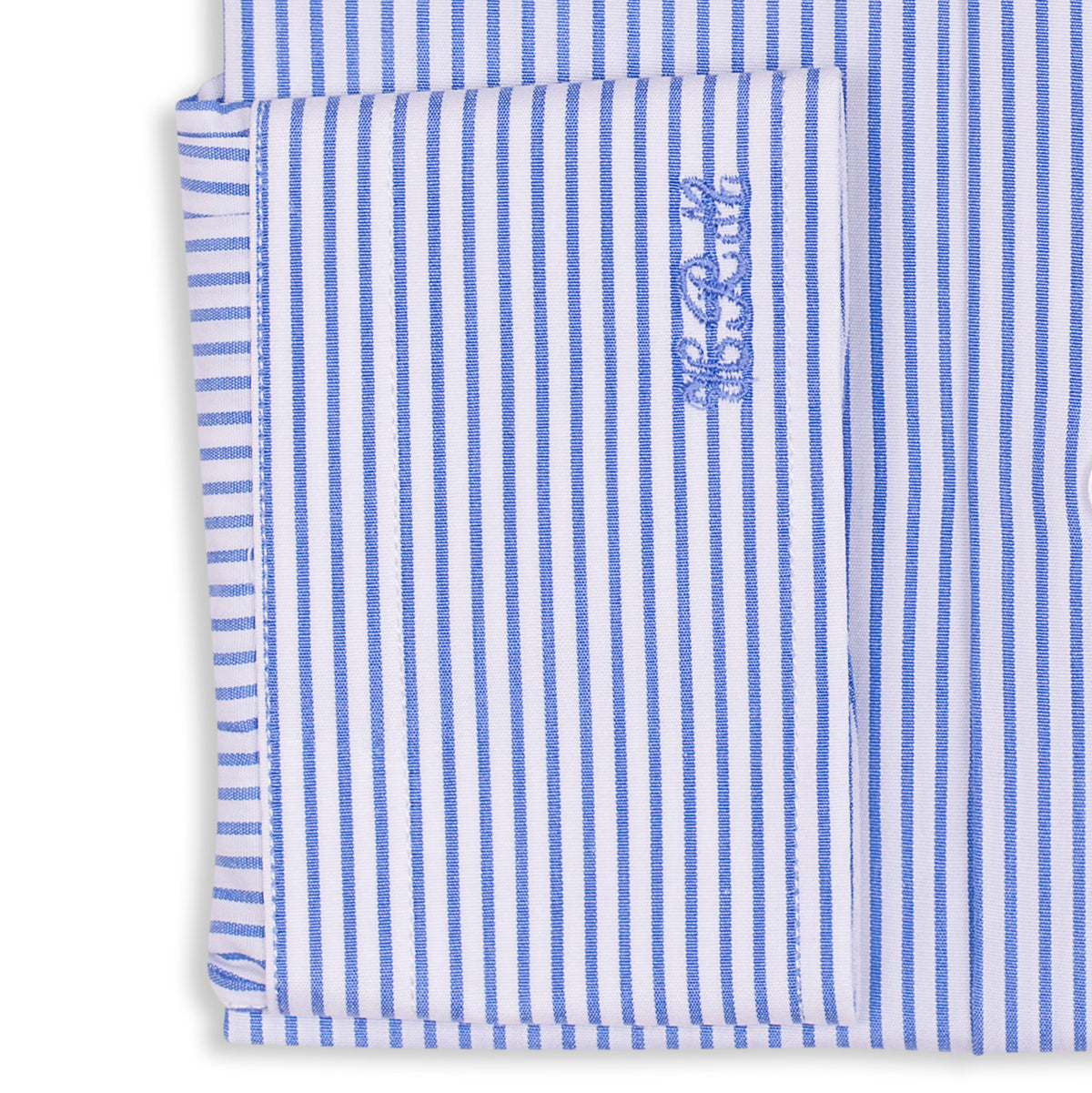 Bespoke - White & Blue Striped Shirt