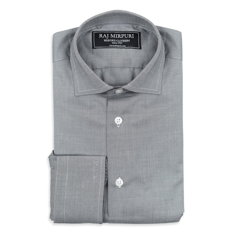 Bespoke - Grey Chambray Tailored Shirt