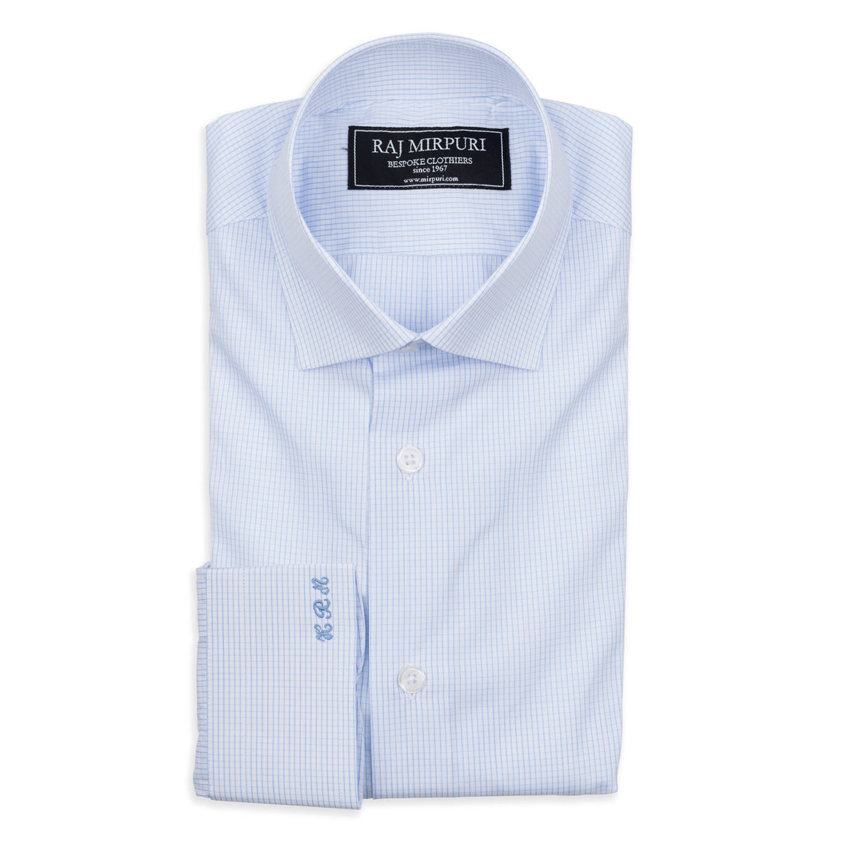 Bespoke - Light Blue Tattersall Tailored Shirt