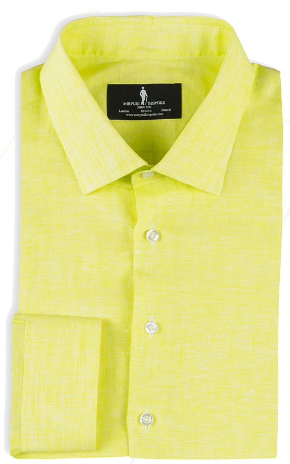 Bespoke - Yellow Linen Shirt